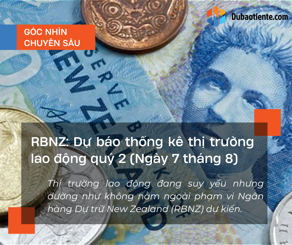 RBNZ: Dự báo thống kê thị trường lao động quý 2 (Ngày 7 tháng 8)