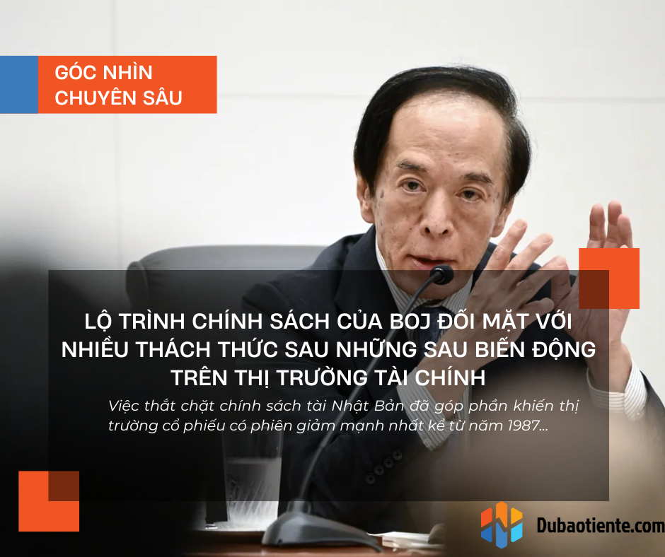 Lộ trình chính sách của BOJ đối mặt với nhiều thách thức sau những sau biến động trên thị trường tài chính