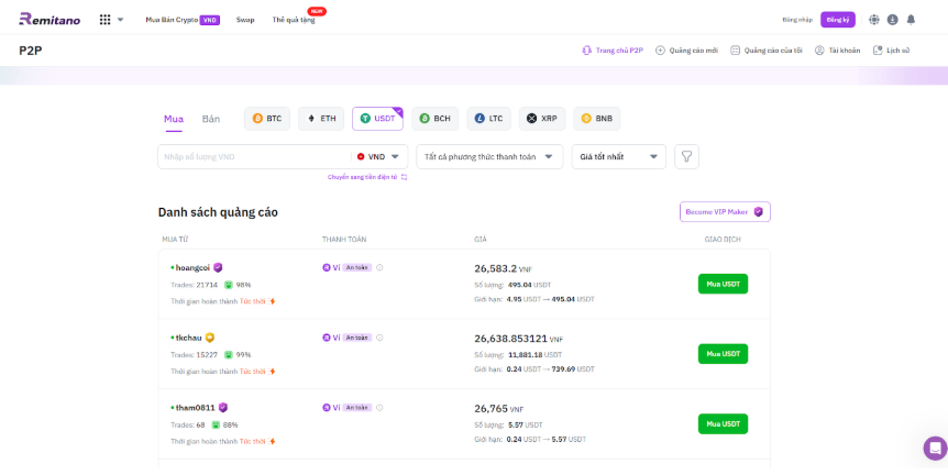 So sánh BITGP với các sàn hỗ trợ fiat khác như Remitano, ONUS